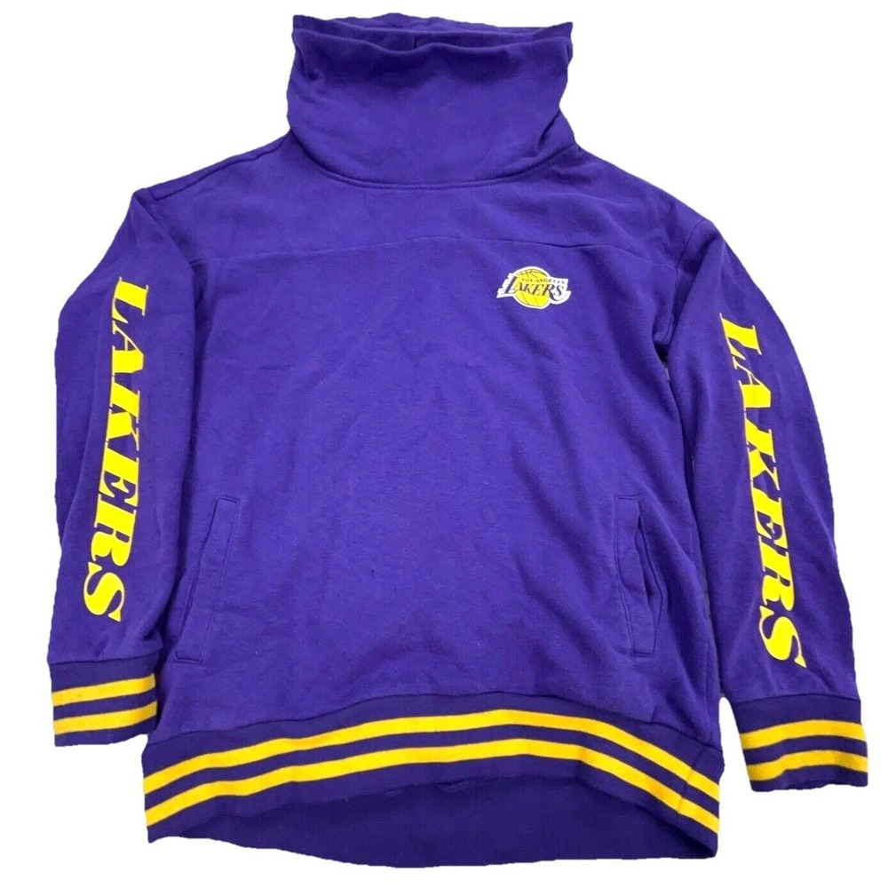 Los Angelesâ Lakers Sweatshirt Women Small Purple Sweater Funnel Turtle Neck NBA